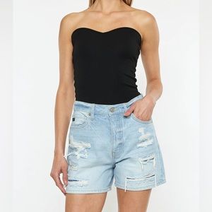 KANCAN Denim Distressed 90’s Boyfriend Jean Shorts NWT | Size 15/31